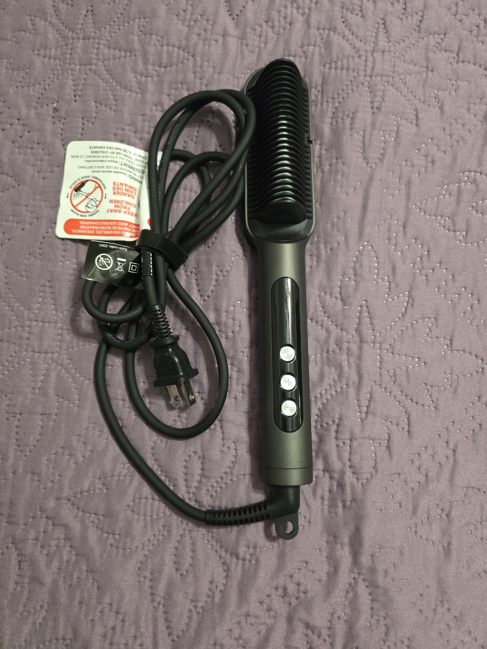 Tymo Hair Straightening Brush - Black